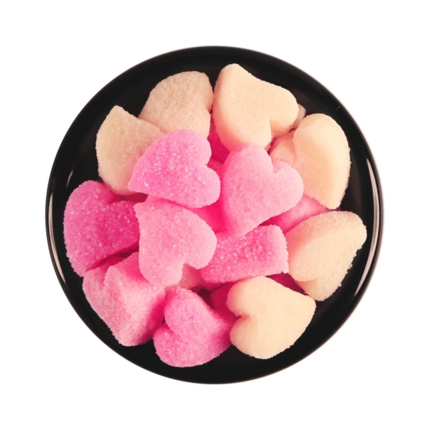 Mini corazón fresas con crema